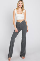 Charcoal Layered V-Front Leggings