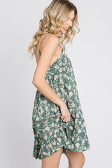 Sage Floral Tiered Romper