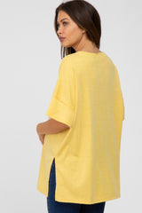 Yellow Knit Oversized Maternity Top