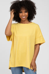 Yellow Knit Oversized Maternity Top