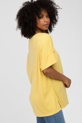 Yellow Knit Oversized Top