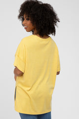 Yellow Knit Oversized Top