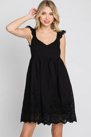 Black Eyelet Lace Dress