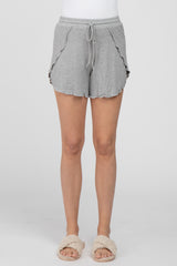 Heather Grey Tulip Drawstring Lounge Shorts