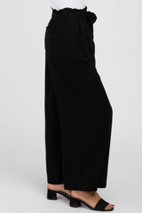 Black Wide Leg Linen Pants