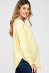 Yellow Soft Maternity Sweater