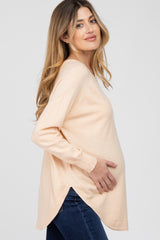 Peach Soft Maternity Sweater