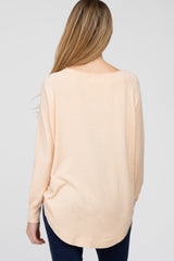 Peach Soft Maternity Sweater