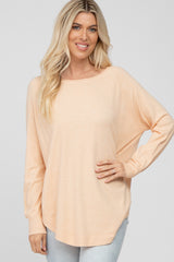 Peach Soft Maternity Sweater