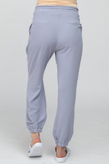 Periwinkle Drawstring Maternity Crop Pants