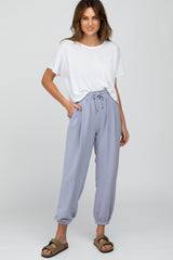 Periwinkle Drawstring Crop Pants