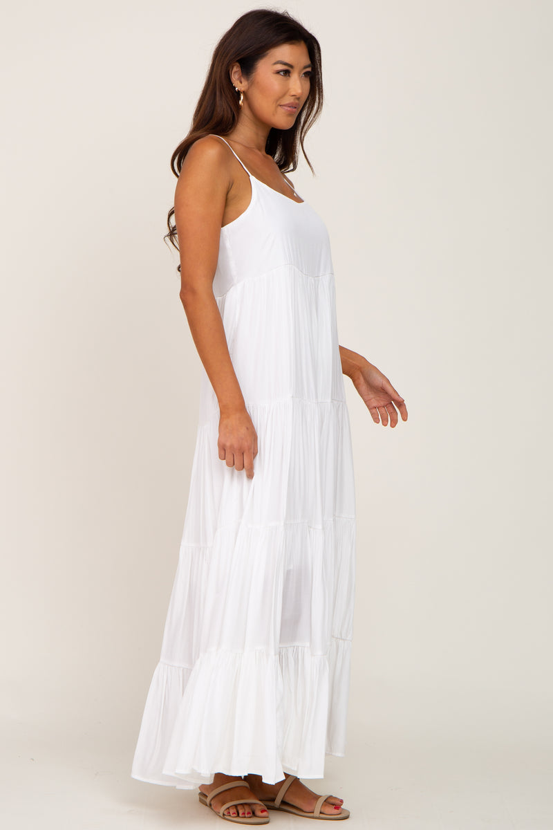 Ivory Tiered Maxi Dress – PinkBlush