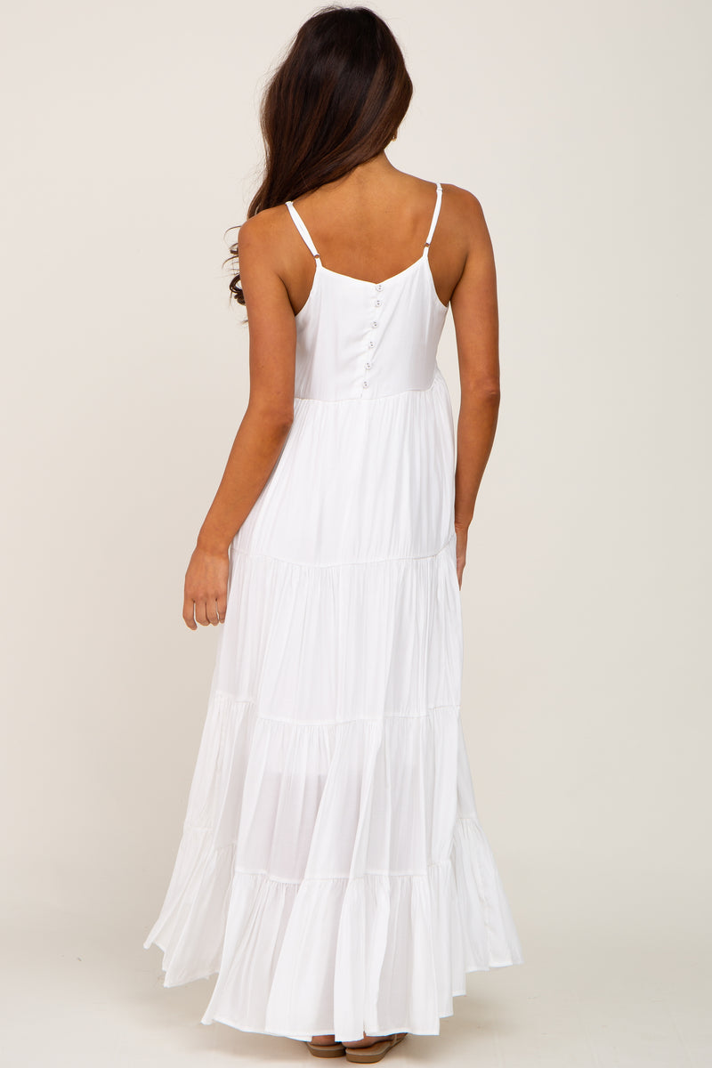 Ivory Tiered Maxi Dress – PinkBlush