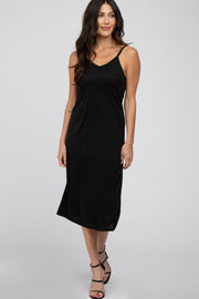 Black Sleeveless Midi Dress