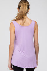 Lavender Basic V-Neck Maternity Tank Top