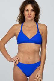 Royal Blue Strappy Two-Piece Bikini Set