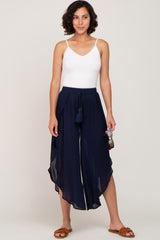 Navy Overlap Cover Up Pants