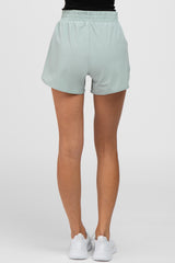 Mint Green Rounded Hem Active Shorts