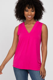 Fuchsia Sleeveless Top