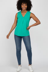 Green Sleeveless Top