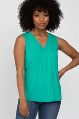 Green Sleeveless Top