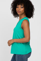 Green Sleeveless Top