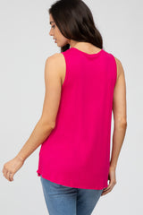 Fuchsia Swing Maternity Tank Top