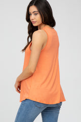 Orange Swing Maternity Tank Top