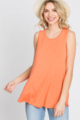 Orange Swing Maternity Tank Top