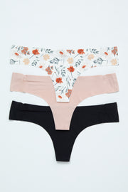 Multi-Color Floral Seamless Maternity Underwear Set