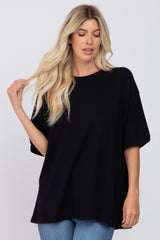 Black Basic Oversized Tee