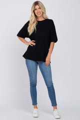 Black Basic Oversized Tee