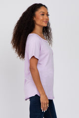 Heather Grey Ruffle Sleeve Ribbed Top