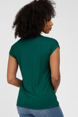 Emerald Green Layered Wrap Front Nursing Top