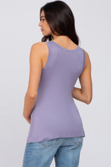 Lavender Basic Maternity Tank Top