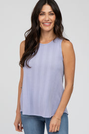 Lavender Knit Sleeveless Top