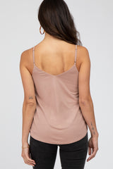 Mocha Curved Hem Tank Top