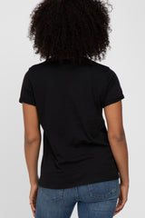 Black Front Pocket Top