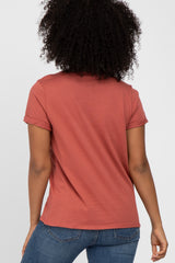 Rust Front Pocket Top