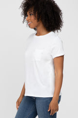 White Front Pocket Top