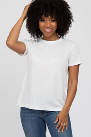 Ivory Knit Short Sleeve Top