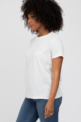 Ivory Knit Short Sleeve Top