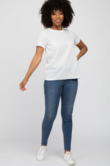 Ivory Knit Short Sleeve Top