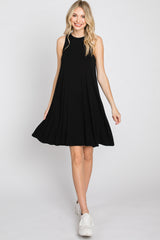 Black Sleeveless Basic Maternity Dress