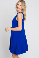 Royal Blue Sleeveless Basic Dress