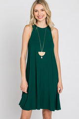 Emerald Green Sleeveless Basic Maternity Dress