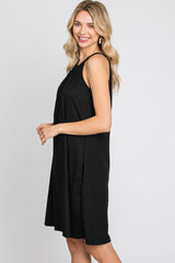 Black Halter Neck Swing Dress