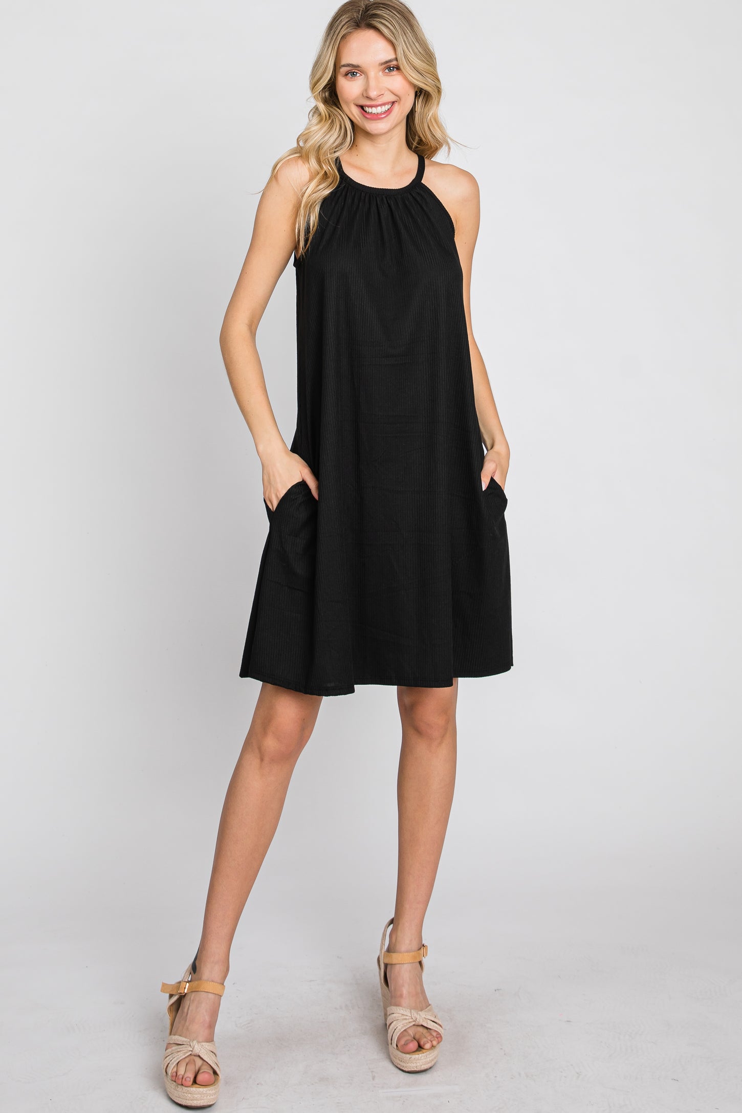 Halter neck clearance swing dress