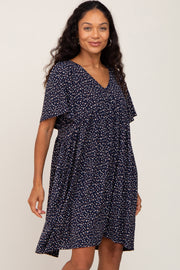 Navy Speckled Babydoll Dress