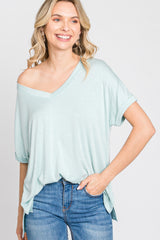 Mint V-Neck Tee